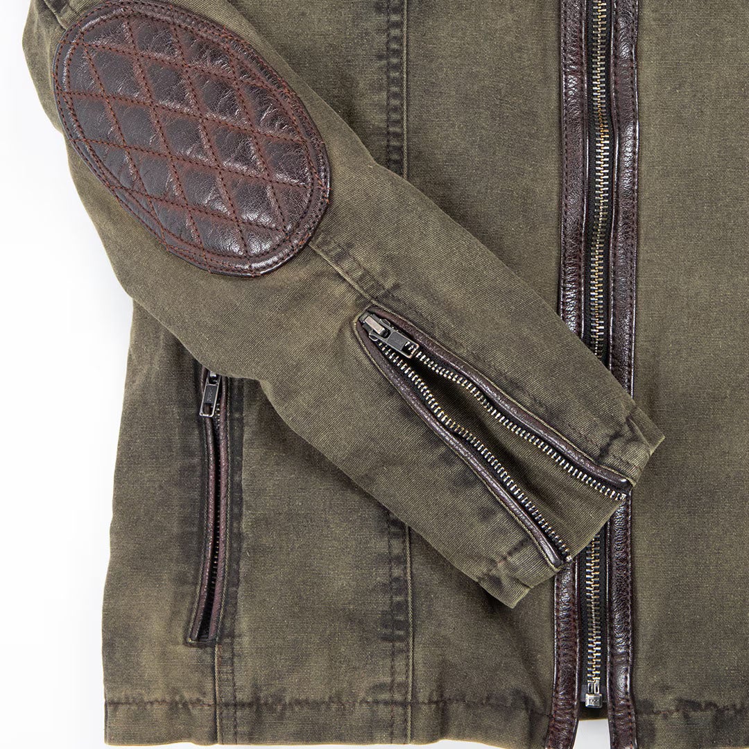 DEGNER デグナー レディース テキスタイル/レザー コンビジャケット ブラウン 3