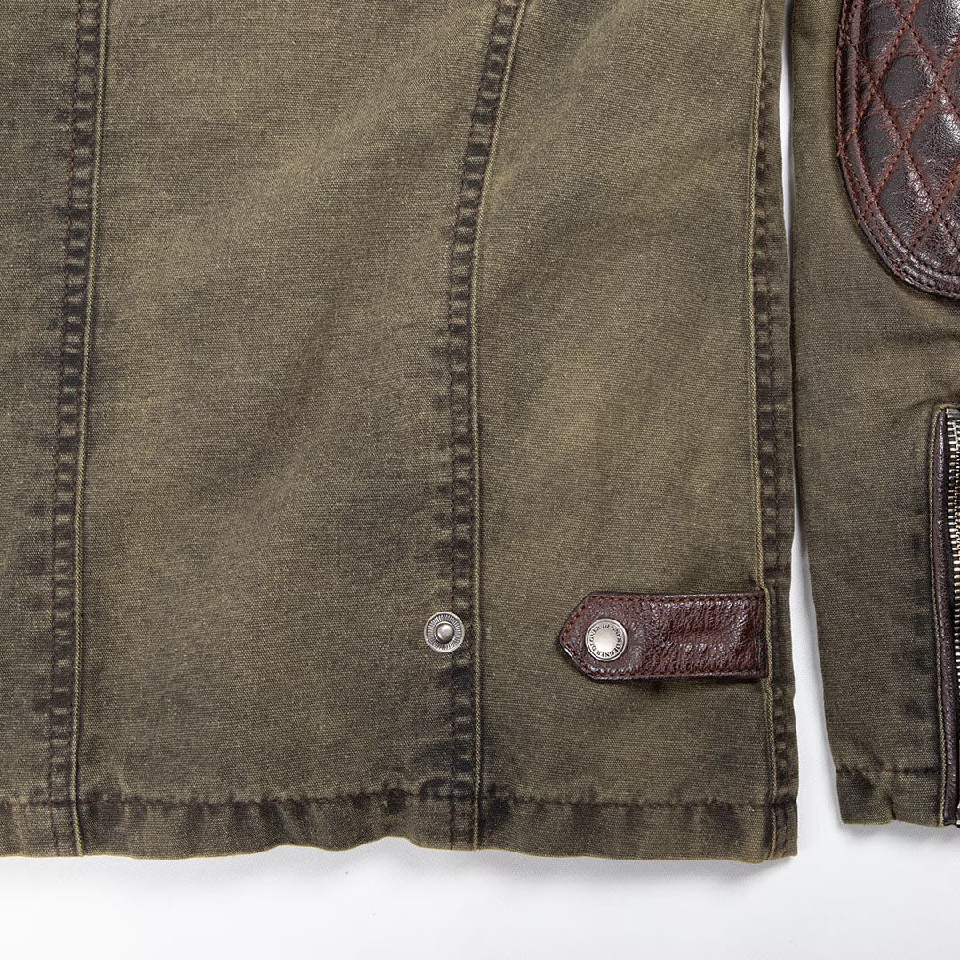 DEGNER デグナー レディース テキスタイル/レザー コンビジャケット ブラウン 4