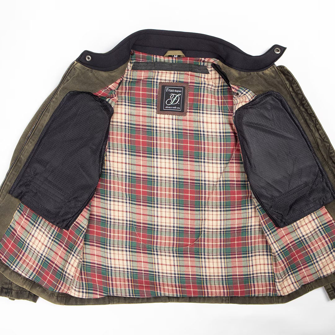 DEGNER デグナー レディース テキスタイル/レザー コンビジャケット ブラウン 5