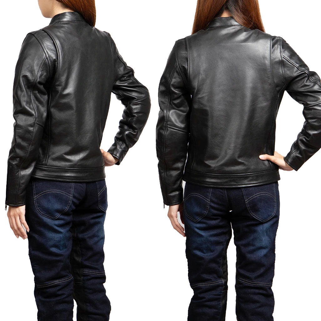 DEGNER デグナー レディース カウレザー ライダースジャケット ブラック 2