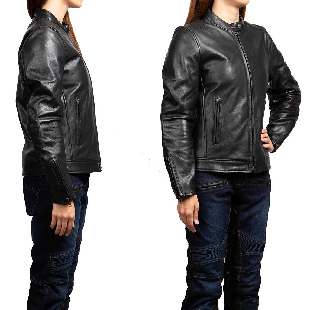 DEGNER デグナー レディース カウレザー ライダースジャケット ブラック 3