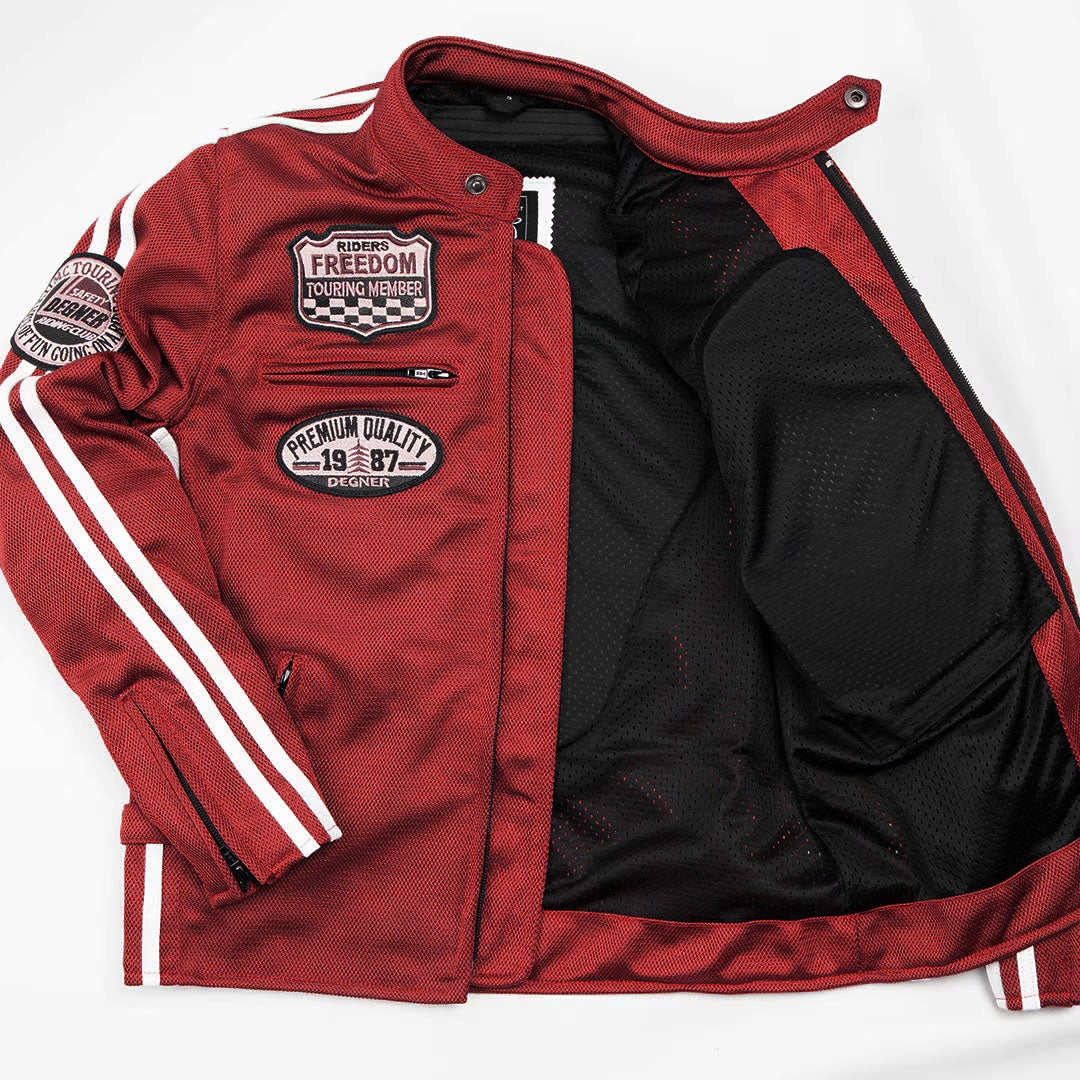 DEGNER デグナー レディース メッシュジャケット レッド 3