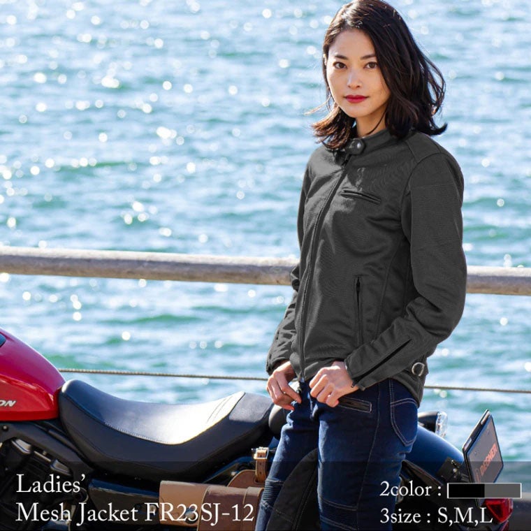 DEGNER デグナー レディース テキスタイルメッシュジャケット ブラック 2