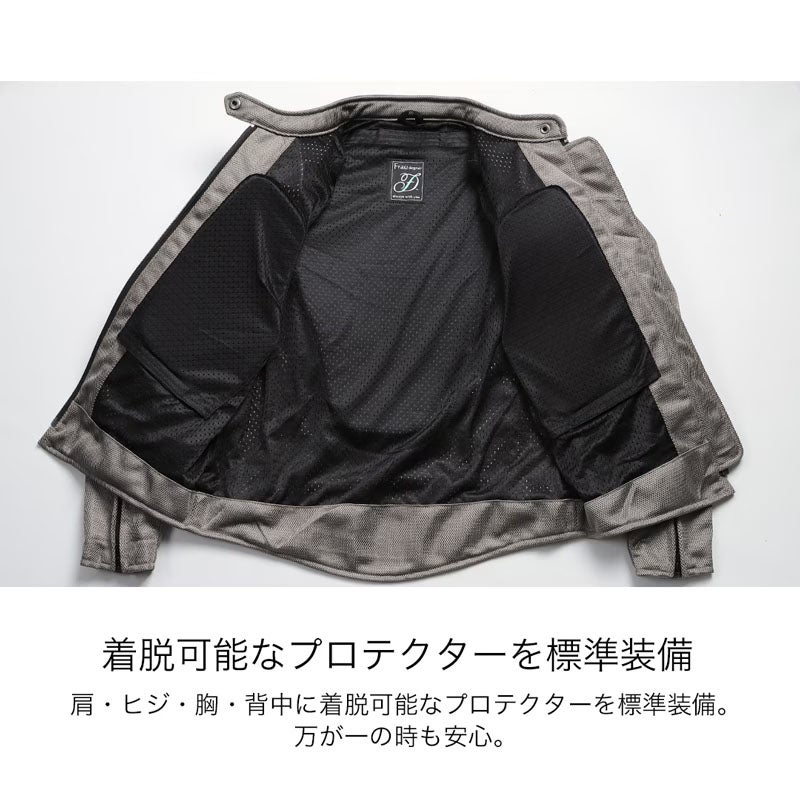 DEGNER デグナー レディース テキスタイルメッシュジャケット ブラック 7