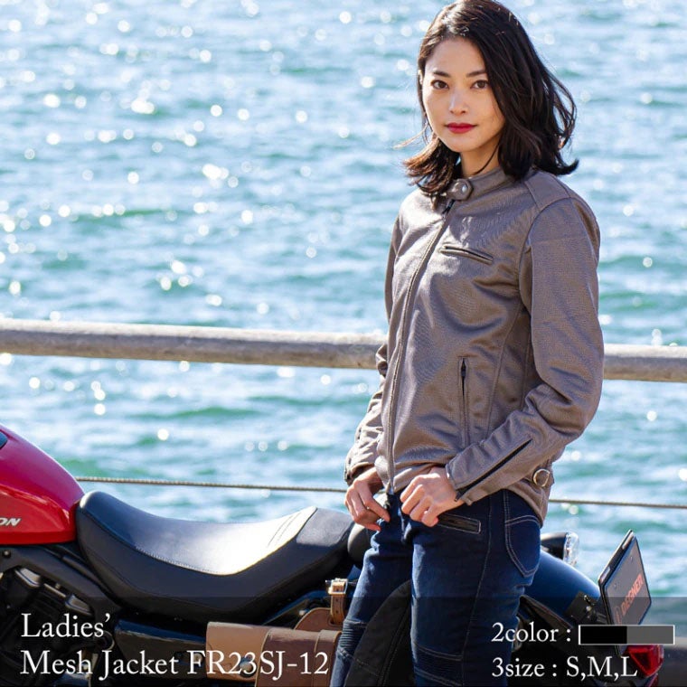 DEGNER デグナー レディース テキスタイルメッシュジャケット グレー 2