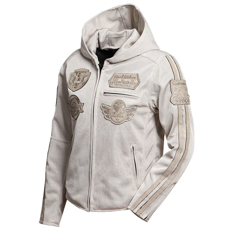 DEGNER デグナー レディース フード付き テキスタイルメッシュジャケット ブラック