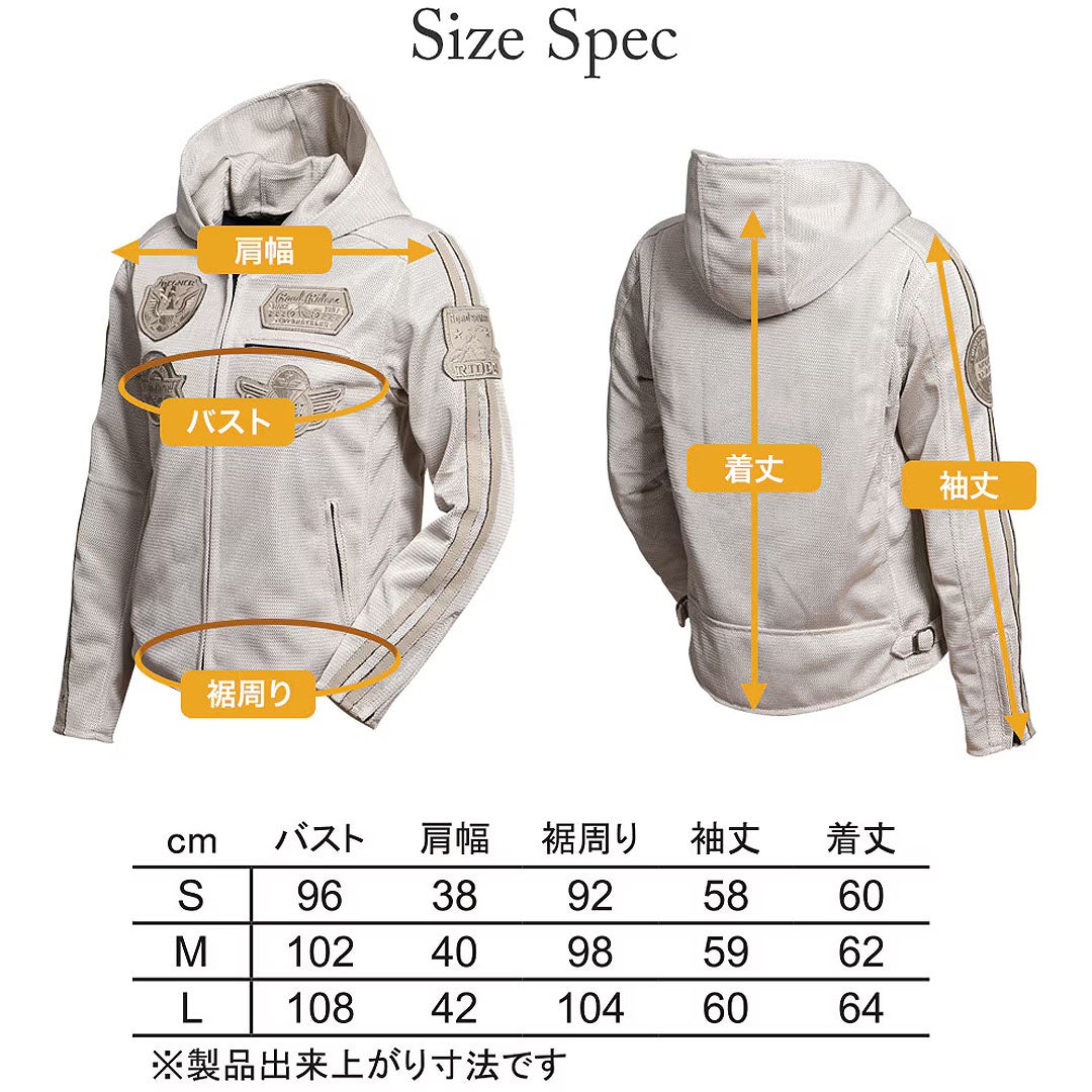 DEGNER デグナー レディース フード付き テキスタイルメッシュジャケット グレー 10