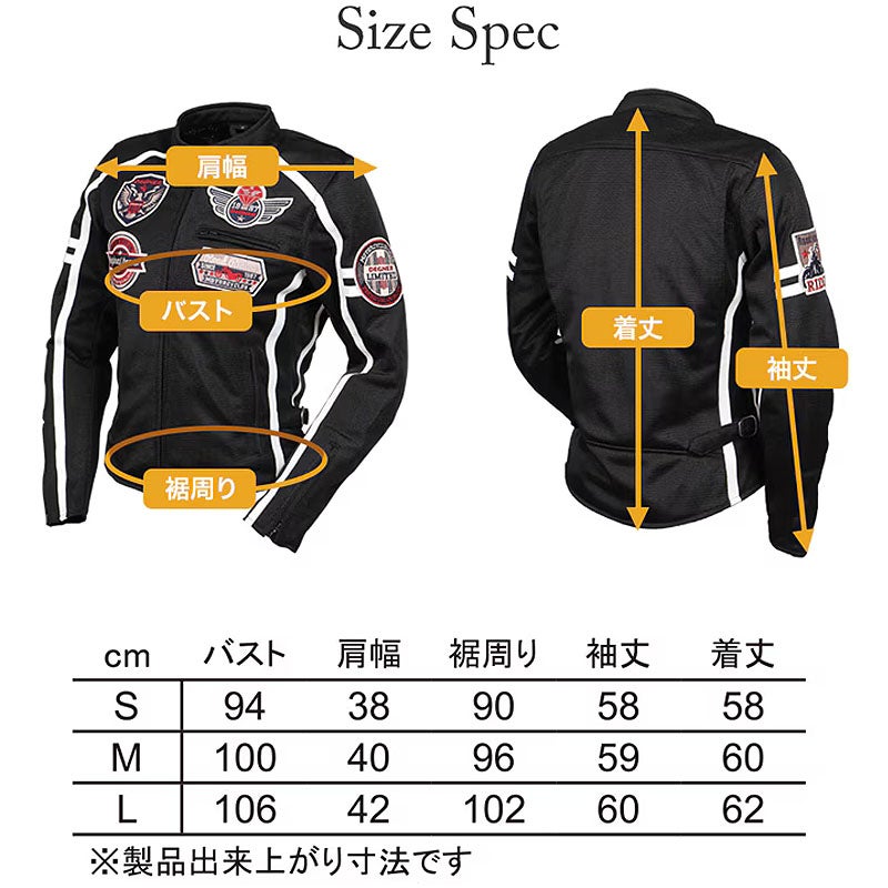 DEGNER デグナー レディース メッシュジャケット ブラック 10