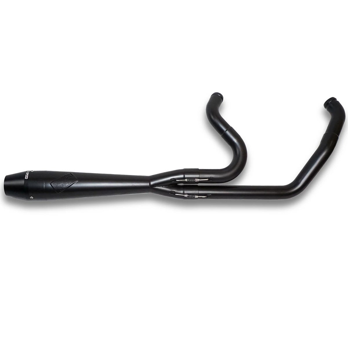 Intimidator ミッドレングス・2-1フルエキゾーストマフラー (ブラック/ビレットエンド)1