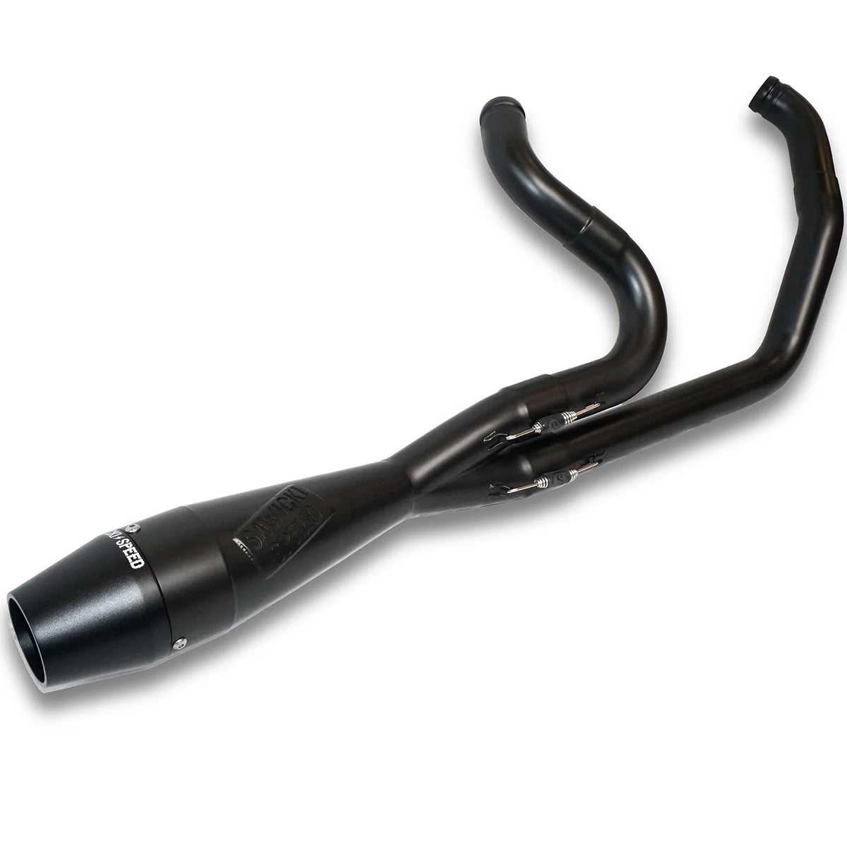 Intimidator ショーティー・2-1フルエキゾーストマフラー (ブラック/ビレットエンド)3