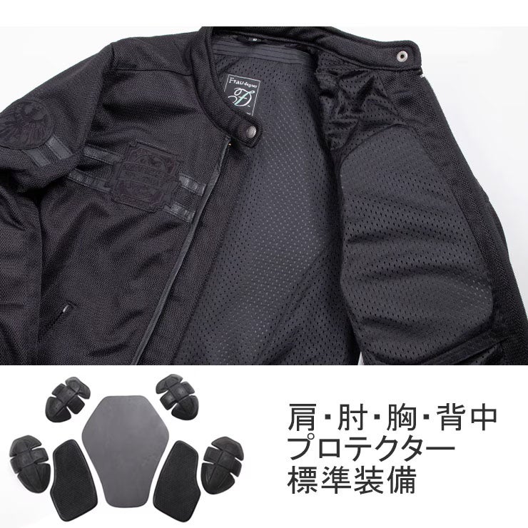 DEGNER デグナー レディース テキスタイルメッシュジャケット グレー 5