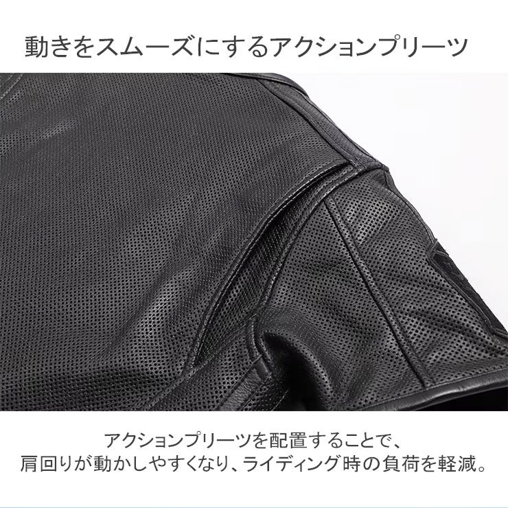 DEGNER デグナー レディース 半袖 メッシュレザージャケット 9