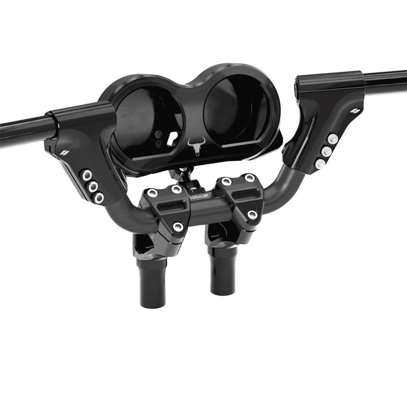 Open Road ハンドル/ライザーキット 10.5インチ ゲージマウント付 (ブラック)