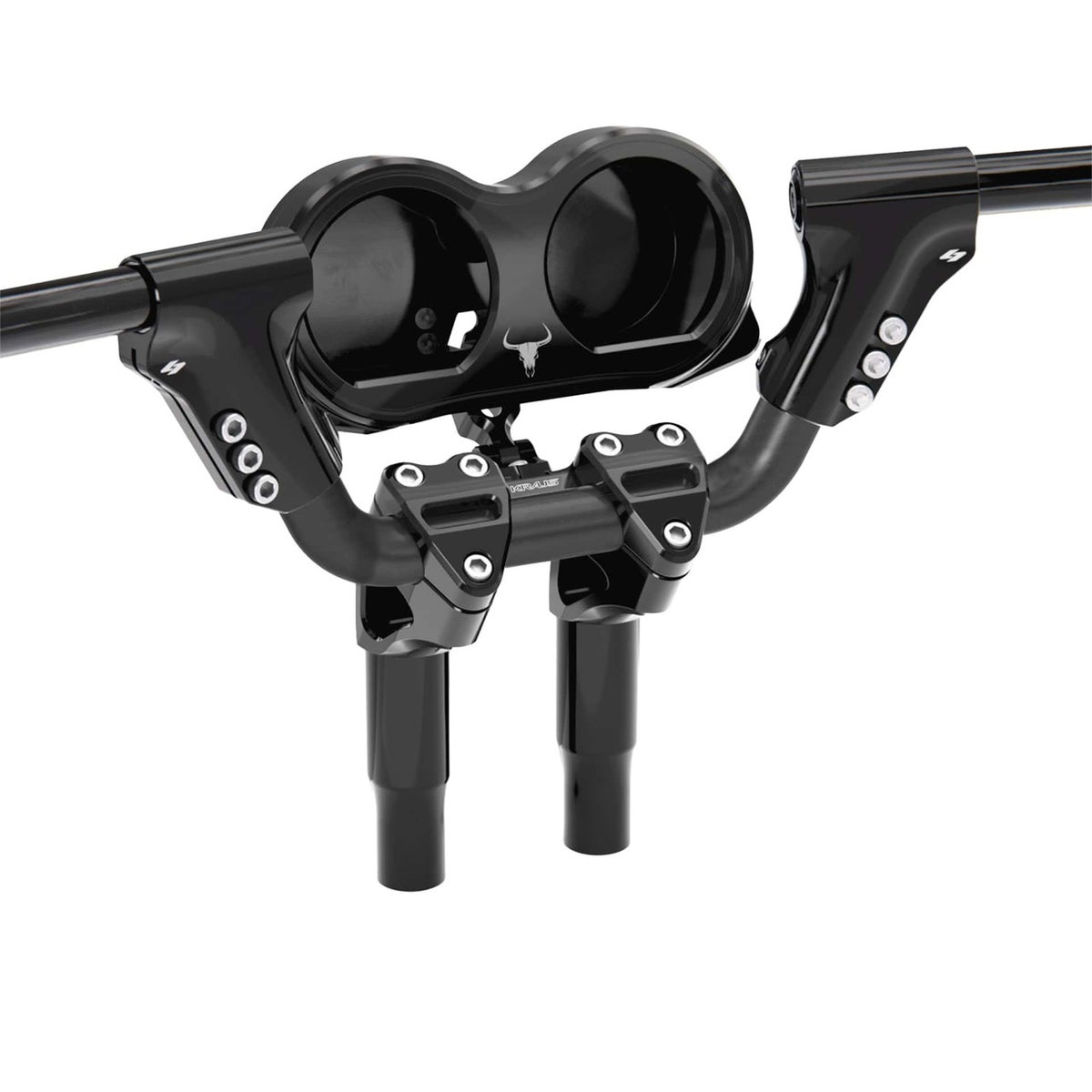 Open Road ハンドル/ライザーキット 12.5インチ ゲージマウント付 (ブラック)