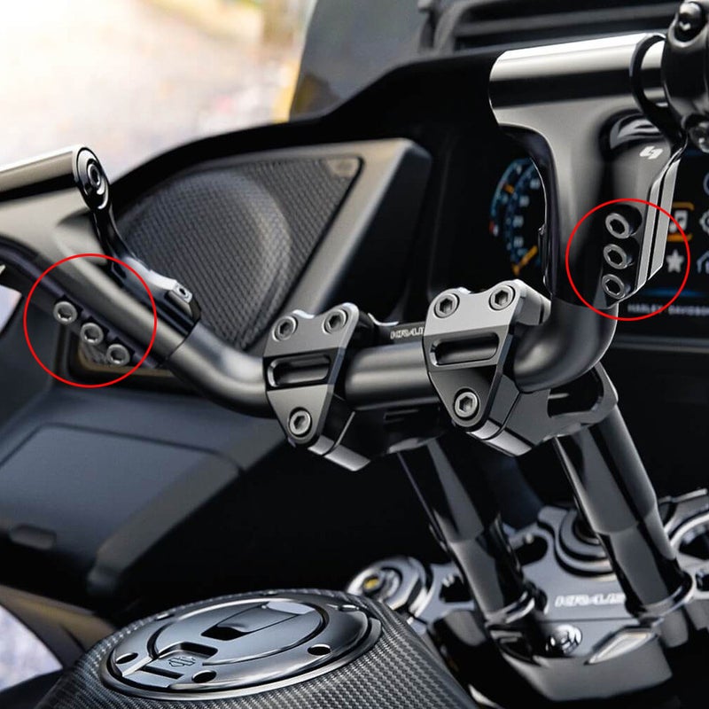 アジャスタブル ISOハンドルバー用 ブラックハードウェアキット