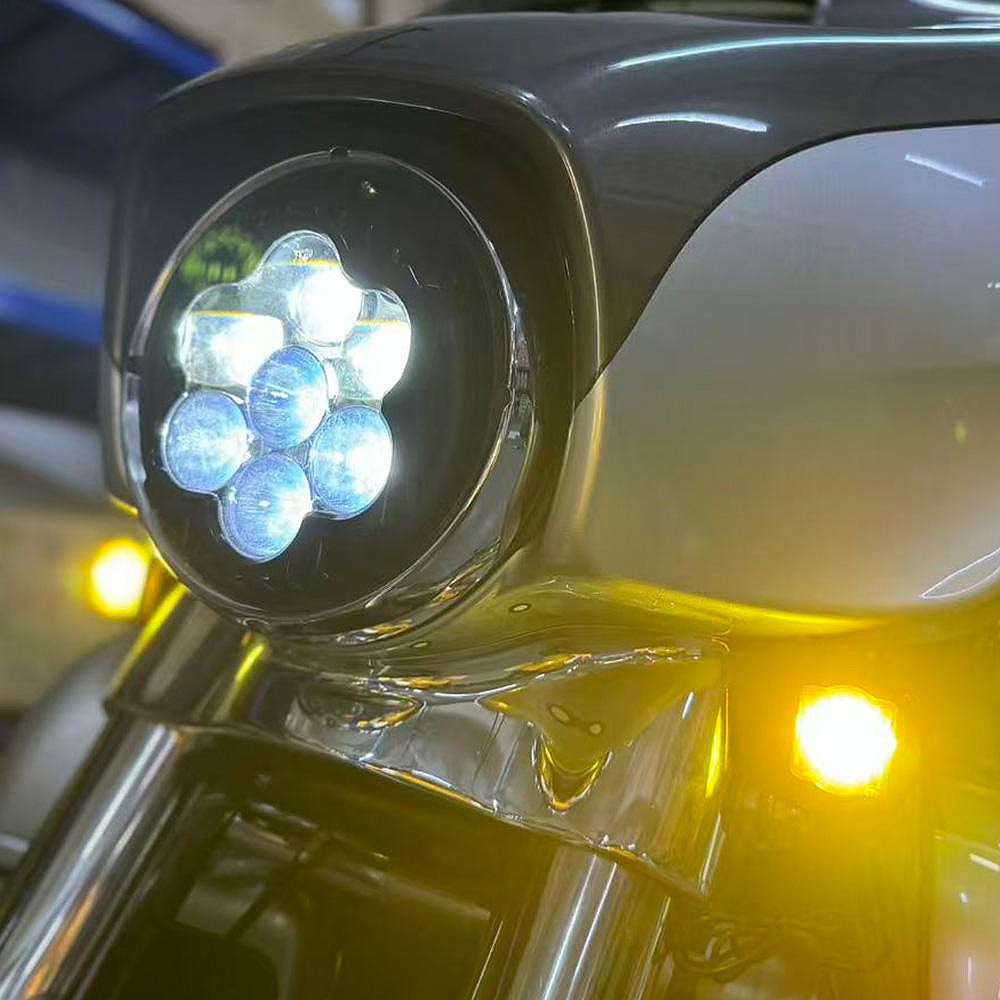 ハーレー ツーリング シャークスタイルLEDヘッドライト 2