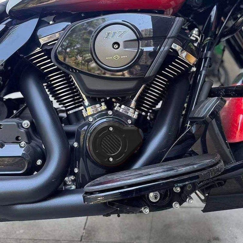 ハーレー M8ソフテイル カーボンインサート ダービーカバー タイマーカバー