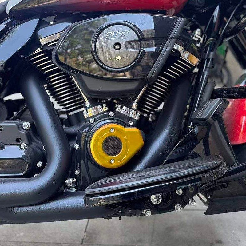 2025以降ツーリング、ソフテイル カーボン タイマーカバー ゴールド