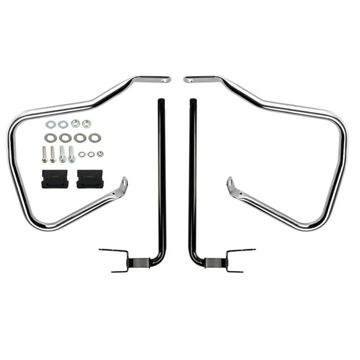 2024以降 ロードグライド、ストリートグライド 7/8インチ径サドルバッグガード クローム Hog Workz 