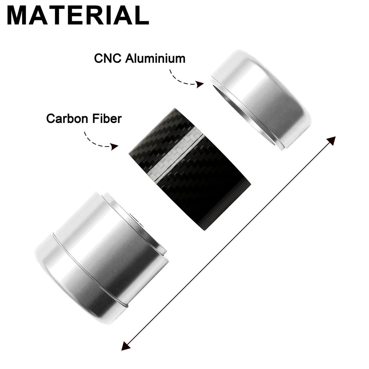 アルミカーボン スライダー パフォーマンスバガー クラッシュバー用 シルバー 3