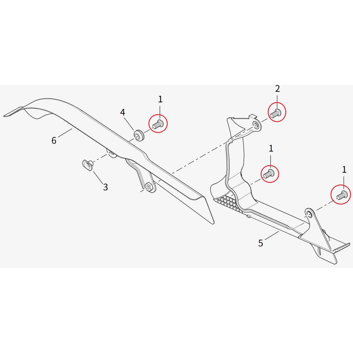  M8ソフテイル ベルトガード用スクリューセット1