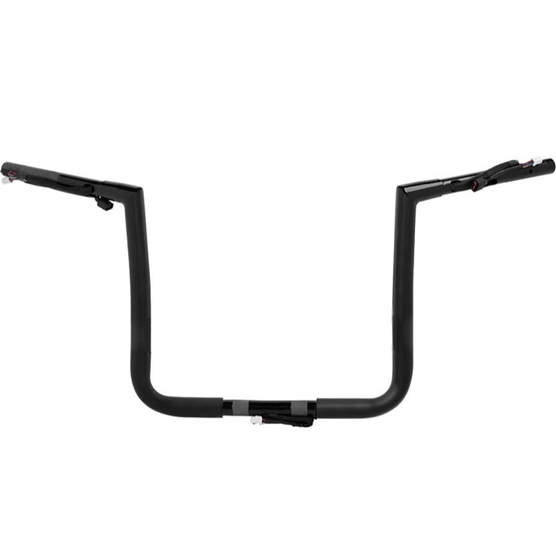 2024以降ストリートグライド 1.25インチ径 ツインピークス 配線済ハンドルバー 14インチ (グロスブラック)