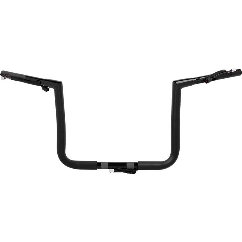 2024以降ストリートグライド 1.25インチ径 ツインピークス 配線済ハンドルバー 12インチ (グロスブラック)