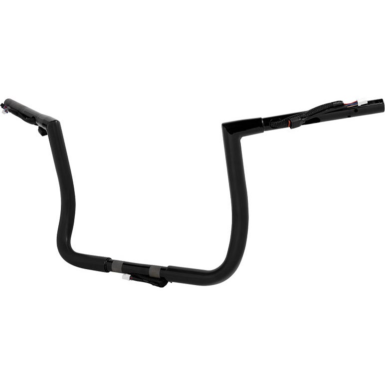 2024以降ストリートグライド 1.25インチ径 ツインピークス 配線済ハンドルバー 12インチ (グロスブラック)1