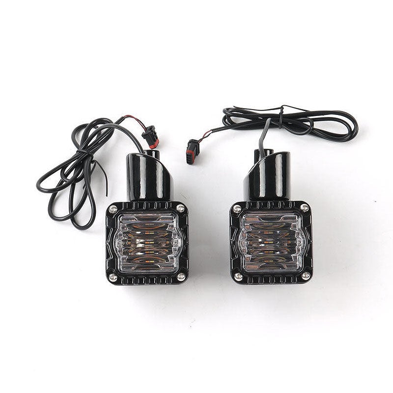 2015以降 ロードグライド フェアリングマウント LEDウインカー クリアポジションライト ブラック 7