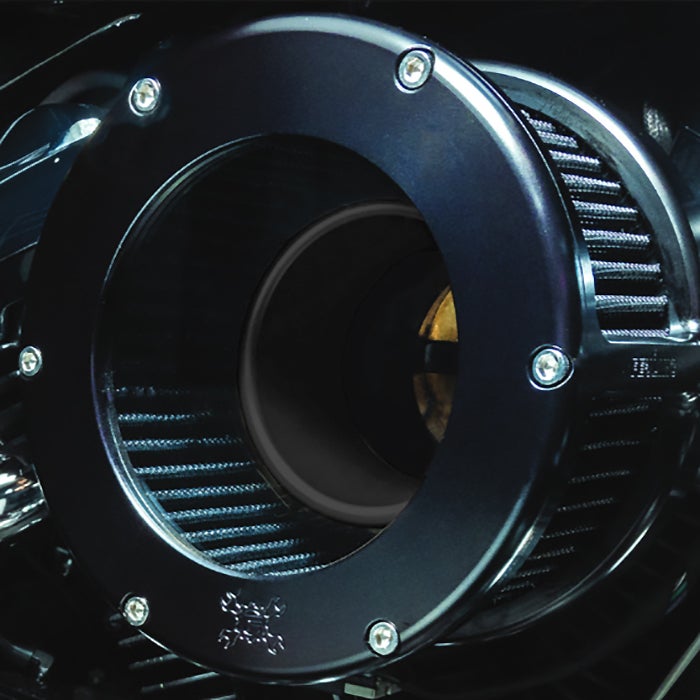 ツインカム BA エアクリーナー用 カラーベロシティスタック (ブラック)