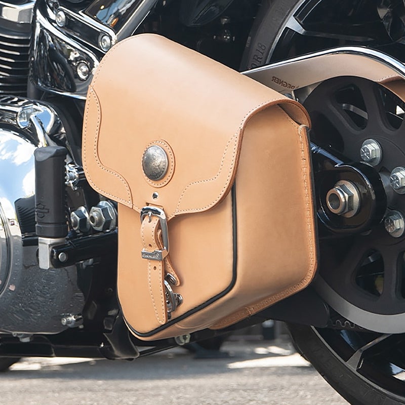 SB-15A レザー リジッドサドルバッグ 5L (タン)