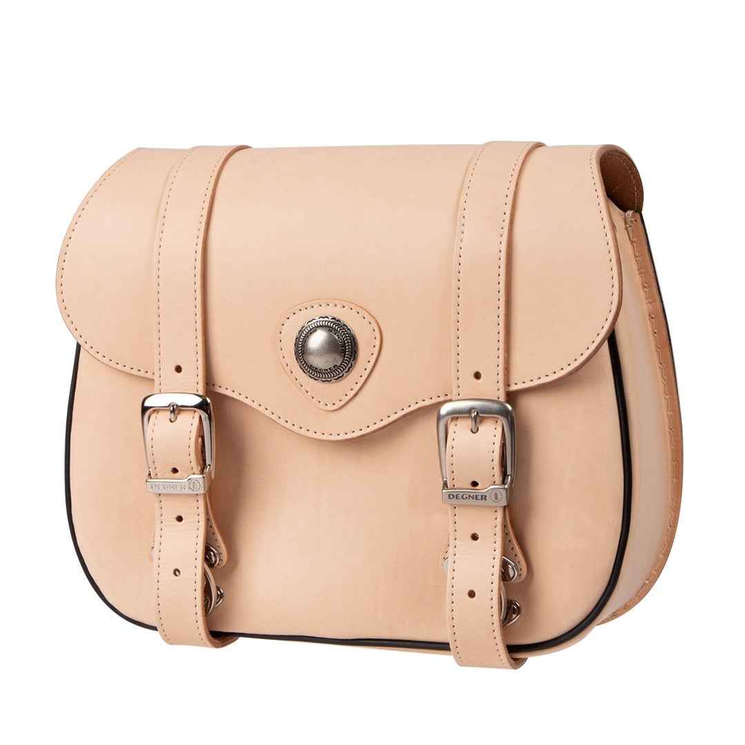 レザーサドルバッグ 7.5L (タン)2