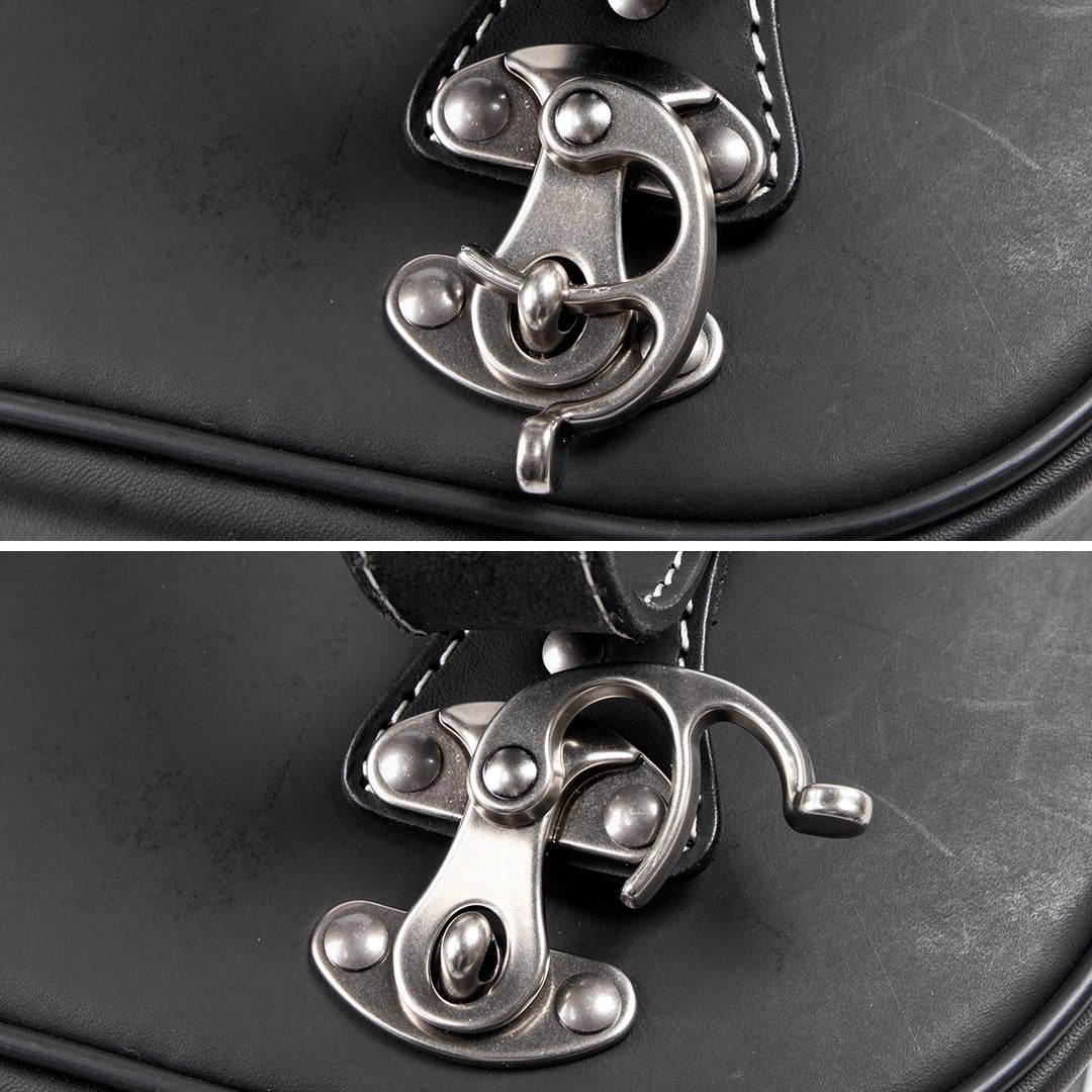 レザーサドルバッグ 7.5L (タン)6