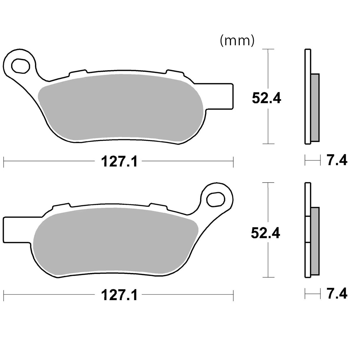 SP シンタード リアブレーキパッド 2008～2017ソフテイル1