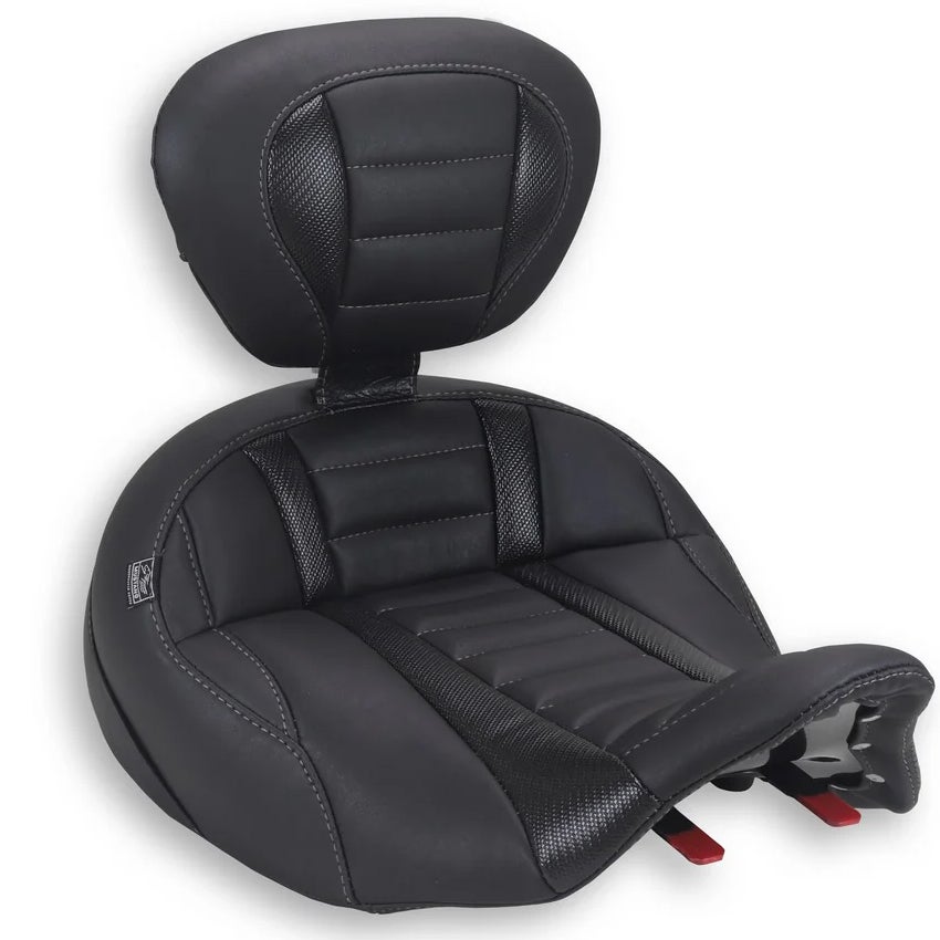 デラックスツーリング・ソロシート バックレスト付 (ガンメタル)