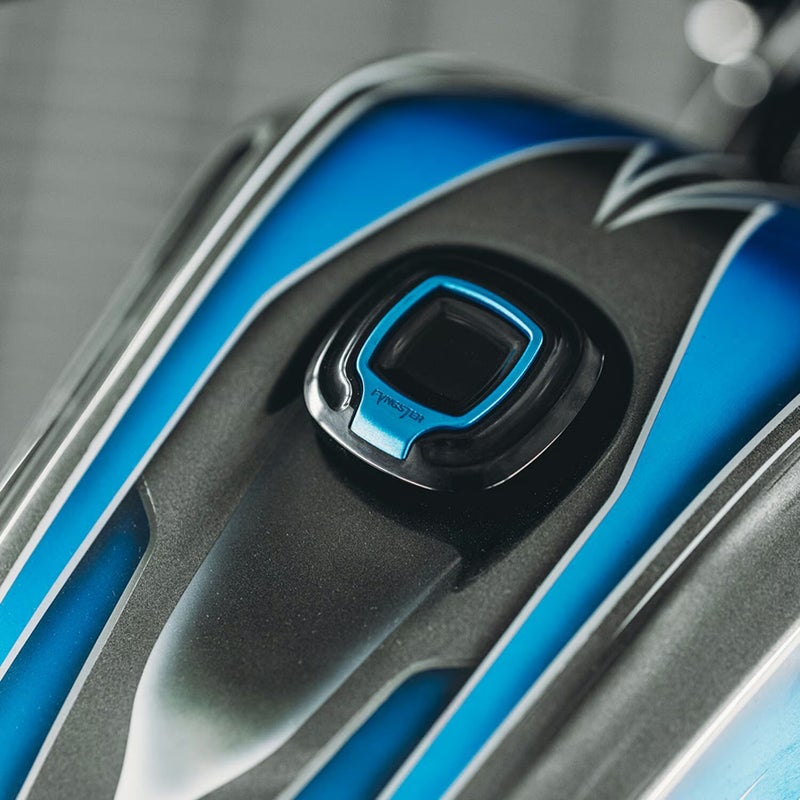 ハーレー用 スクリューガスキャップ ブラック/ブルー FANGSTER