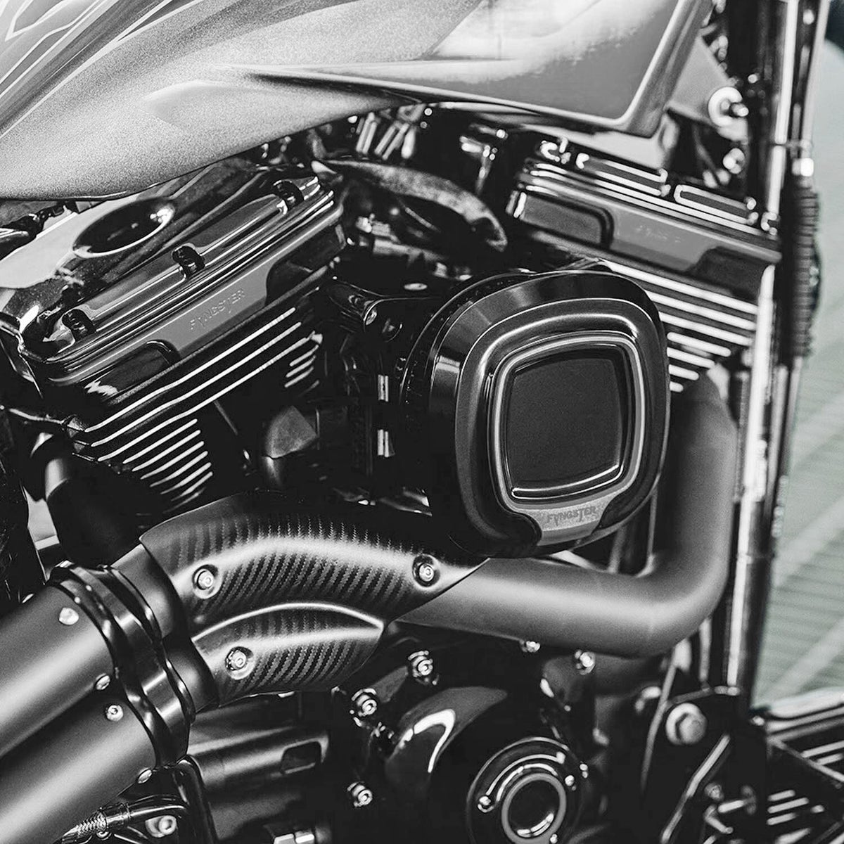 ケーブルスロットル用 エアクリーナー ブラック/スモーク FANGSTER 2