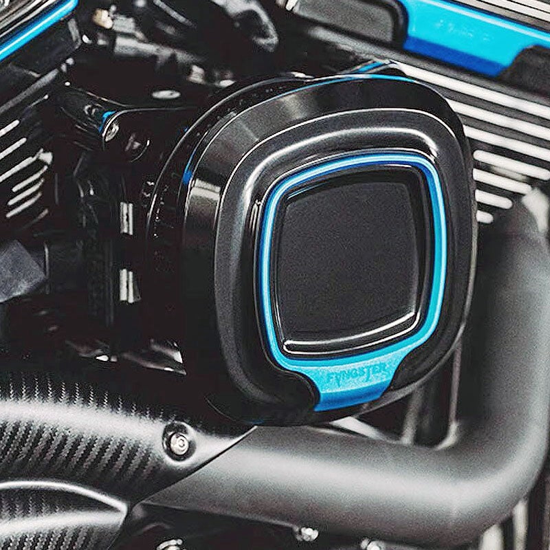 2004以降 スポーツスター エアクリーナー ブラック/ブルー FANGSTER