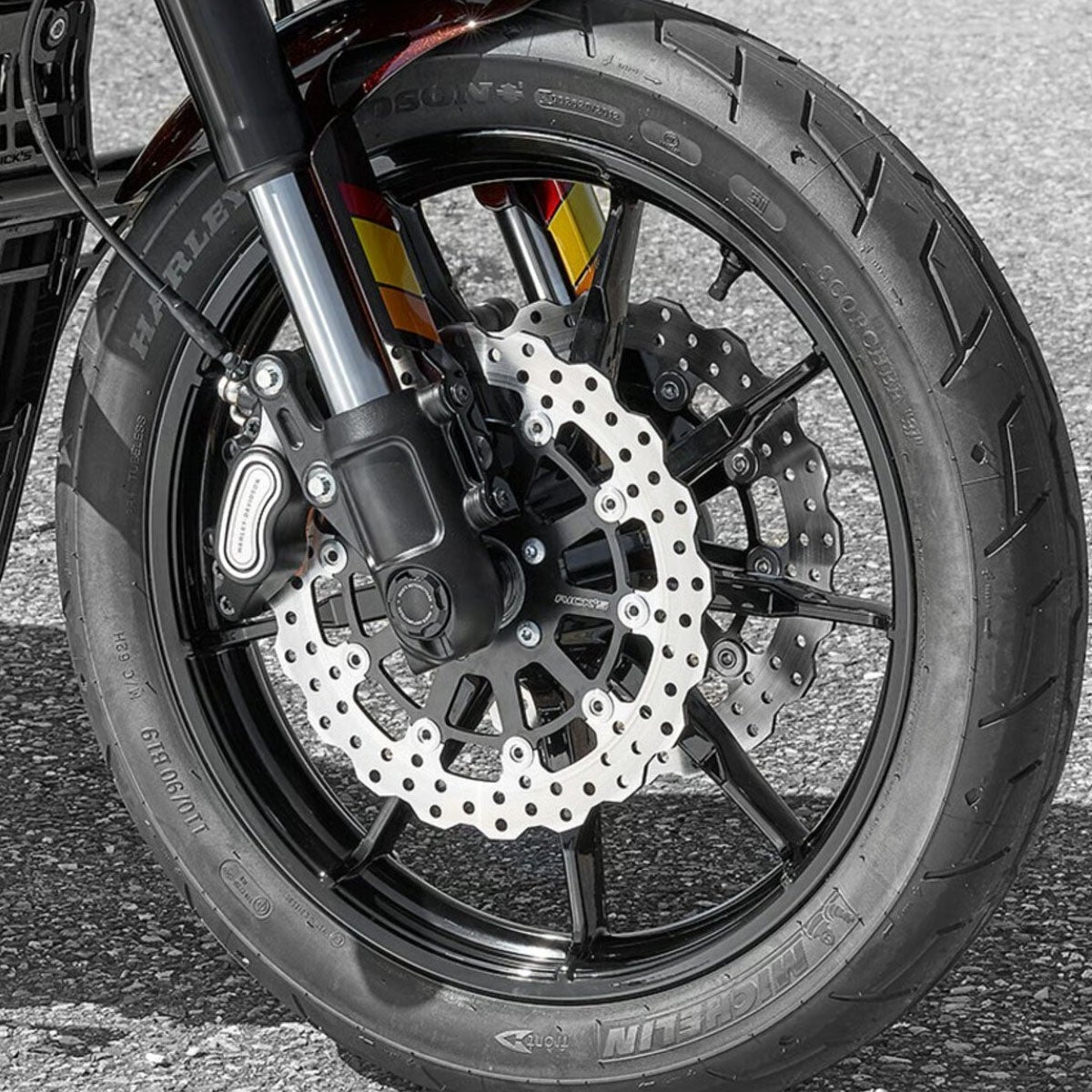 11.8インチ WAVE フローティング フロントブレーキローター ブラック Ricks Motorcycles