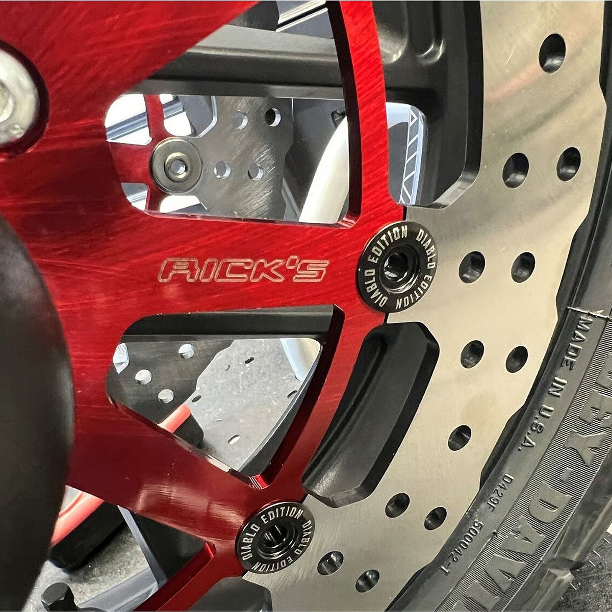 11.5インチ WAVE フローティング フロントブレーキローター レッド Ricks Motorcycles 2