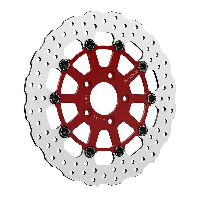 11.5インチ WAVE フローティング リアブレーキローター レッド Ricks Motorcycles