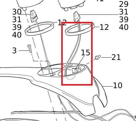 電磁式スピードメーターリセットスイッチ 1998以降ソフテイル、ダイナ、ツーリング 02