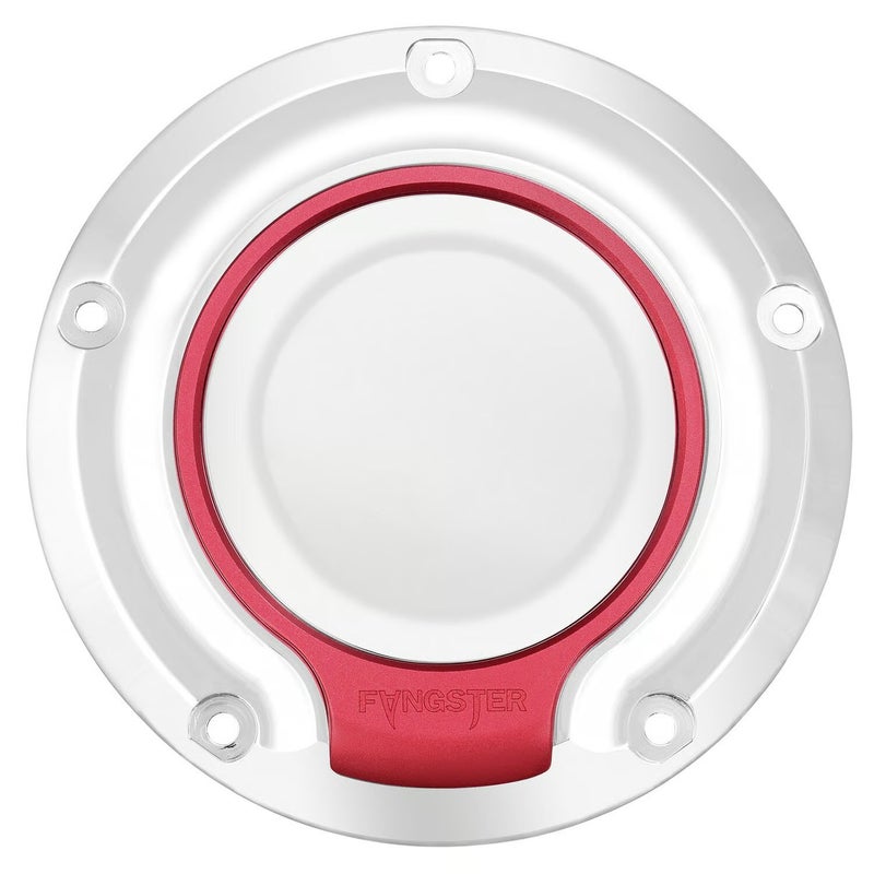 2016以降 ツーリング ダービーカバー クローム/レッド FANGSTER