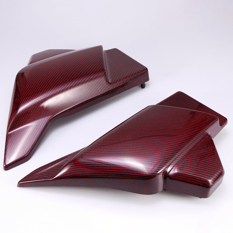 ドライカーボン・サイドカバーセット (レッド/艶有り)
