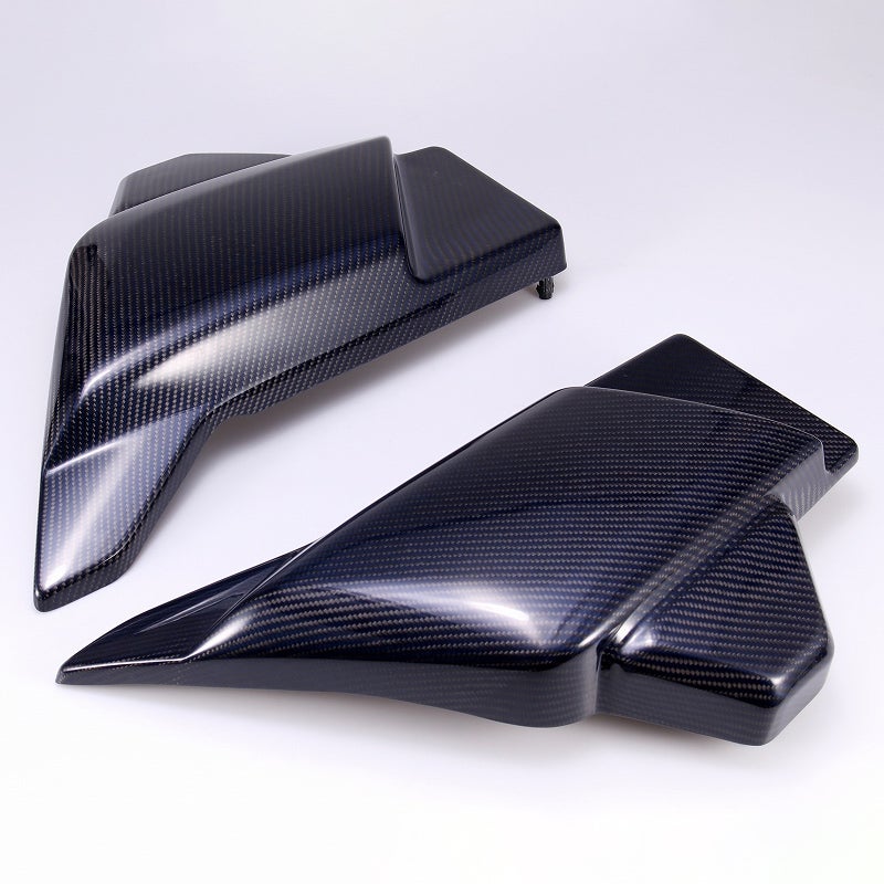 ドライカーボン・サイドカバーセット (ブルー/艶有り)