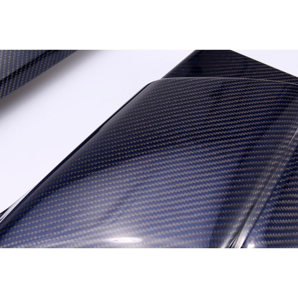 ドライカーボン・サイドカバーセット (ブルー/艶有り)2