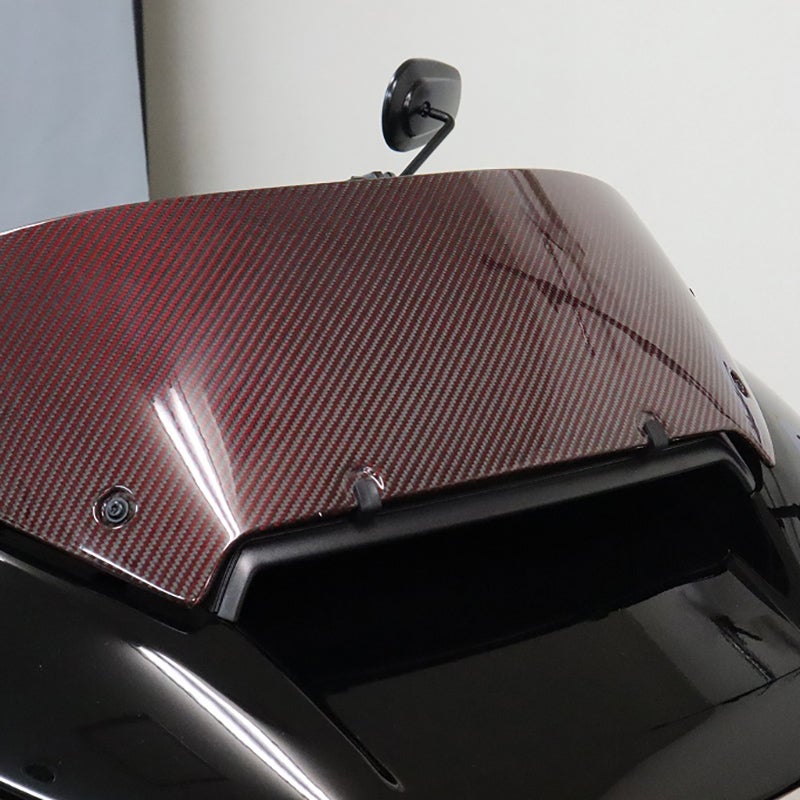 ドライカーボン・ウィンドシールド (レッド/艶有り)