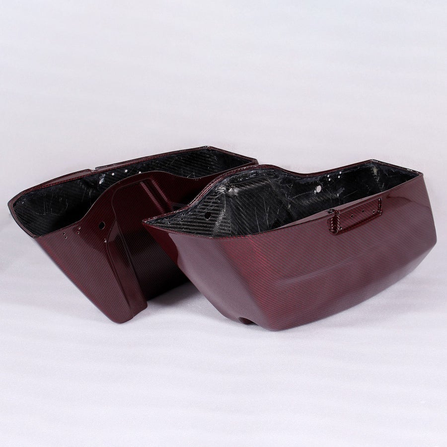 ドライカーボン・サドルバッグボトム (レッド/艶有り)