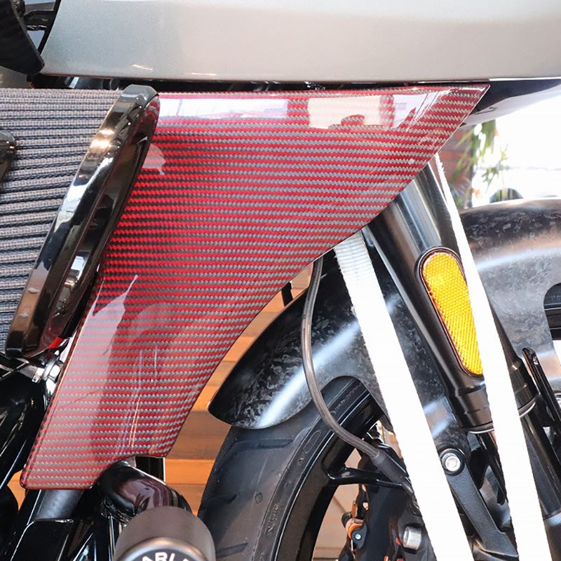 ドライカーボン・サイドフェアリング （レッド・艶あり)