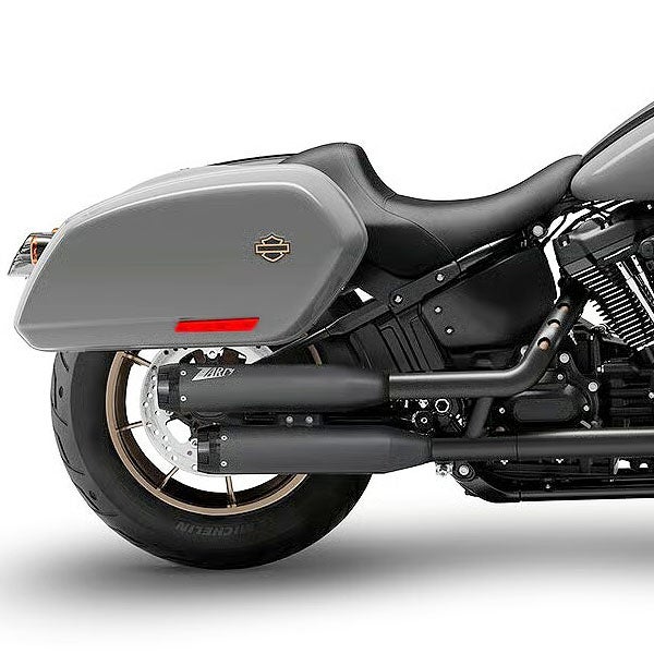 M8ソフテイル オーバーラップ 2in2 スリップオンマフラー マットブラック ZARD